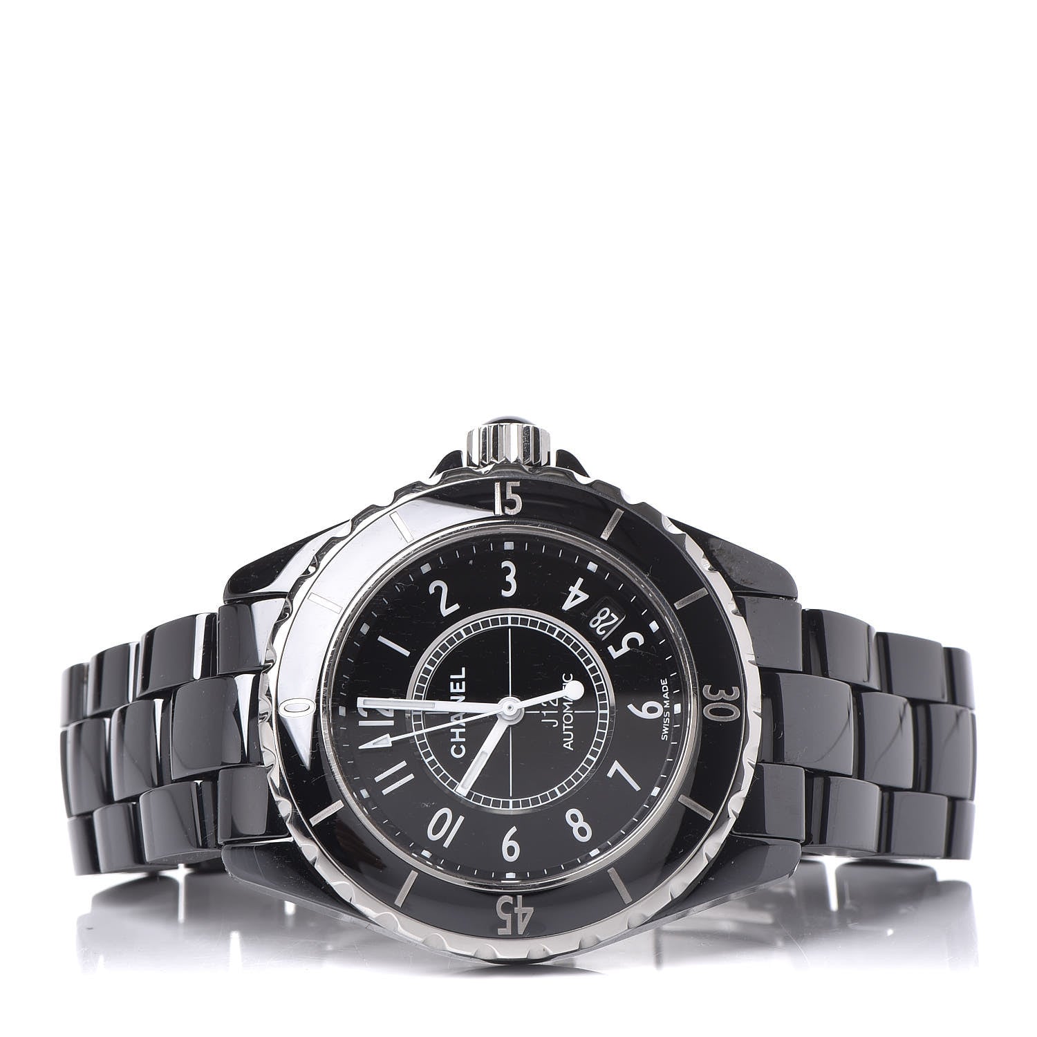 Chanel Stainless Steel Ceramic 38mm J12 Automatic Watch Black 3 of 7