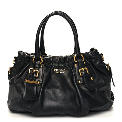 Prada Vitello Soft Calfskin Shopping Satchel Black 1 of 9