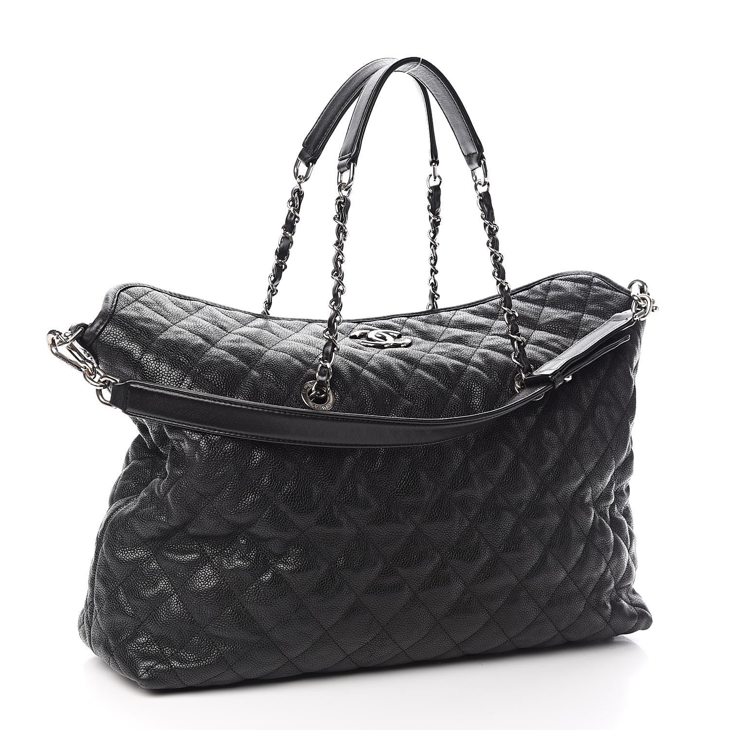 Chanel Caviar Quilted French Riviera Shouler Bag Black 4 of 15