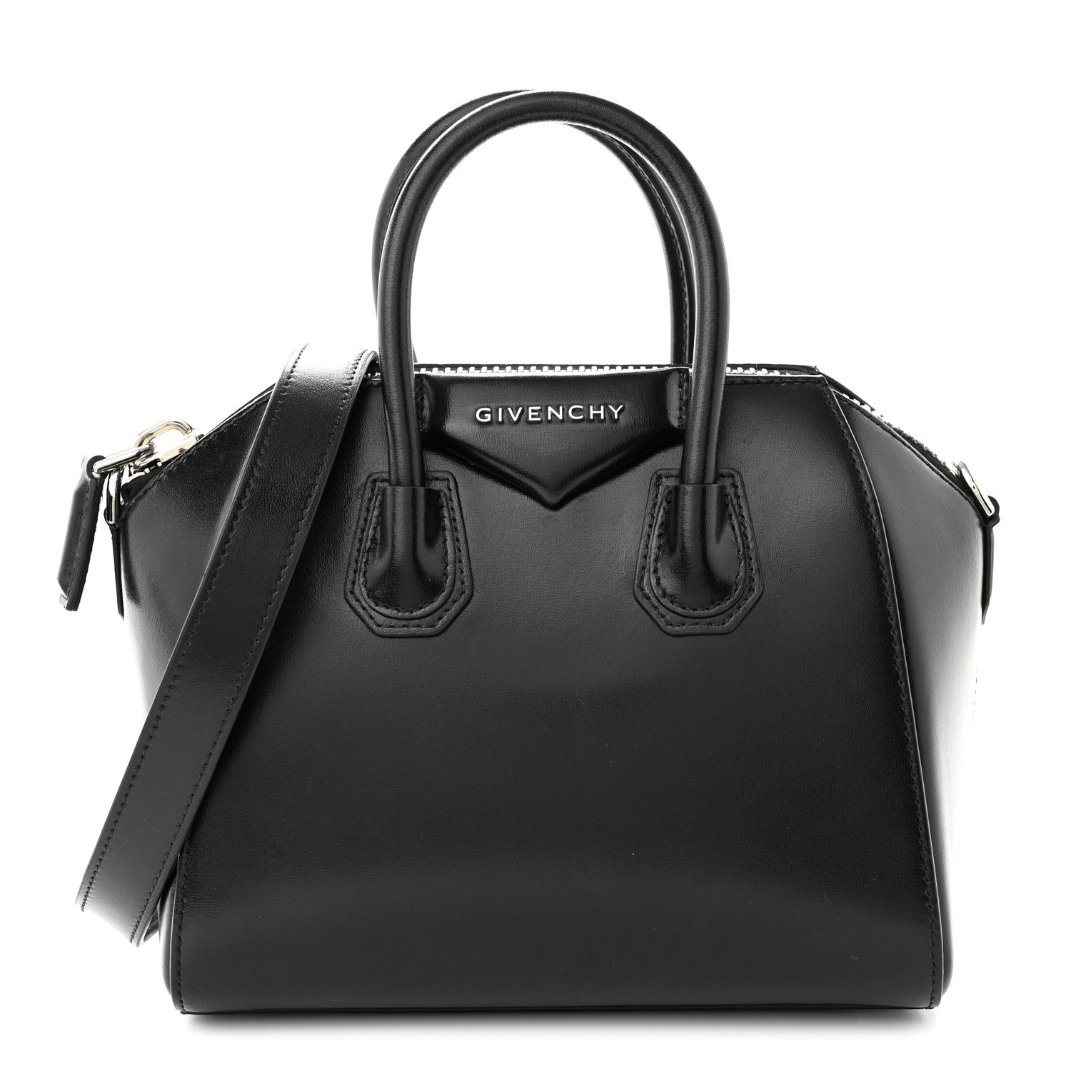 Givenchy Shiny Lord Calfskin Mini Antigona Black 1 of 11