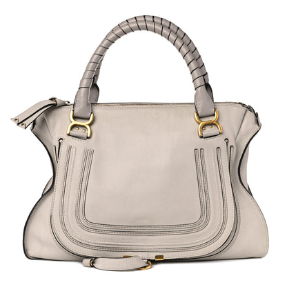 Chloe Calfskin Large Marcie Satchel Dove 1 of 38
