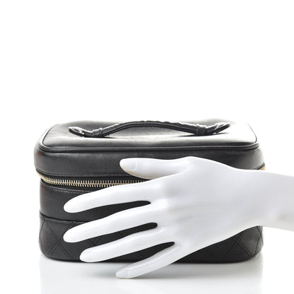 Chanel Lambskin Vanity Cosmetic Bag Black 2 of 12
