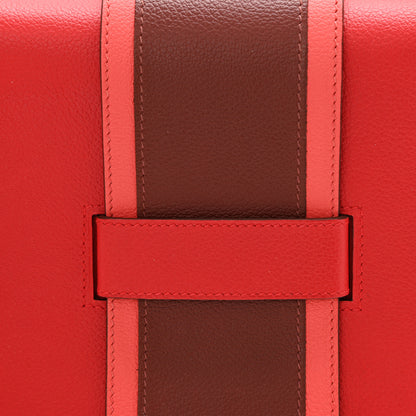 Hermes Evercolor H Passant Clutch Rouge De Coeur Rouge H Rose Texas 8 of 8