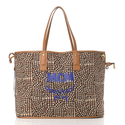 MCM Visetos Large Liz Reversible Shopper Tote Cognac 11 of 17