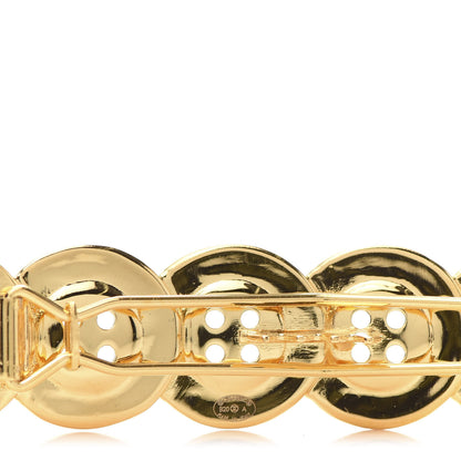 Chanel Button Paris CC Hair Clip Barrette Gold 4 of 5