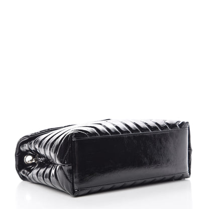 Saint Laurent Patent Y Quilted Monogram Medium Loulou Chain Satchel Black 4 of 11