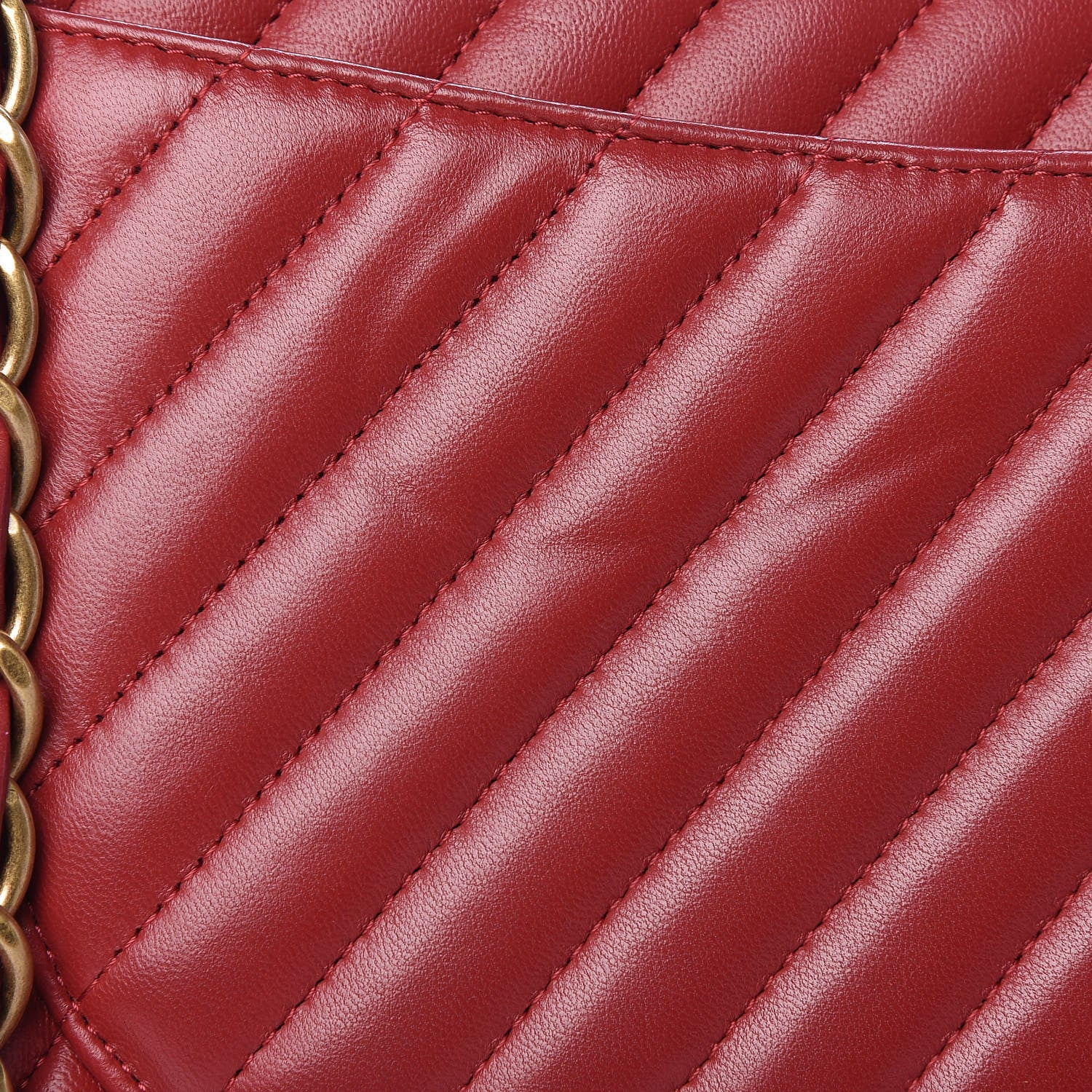 Chanel Lambskin Chevron Quilted Jumbo Double Flap Dark Red 14 of 16