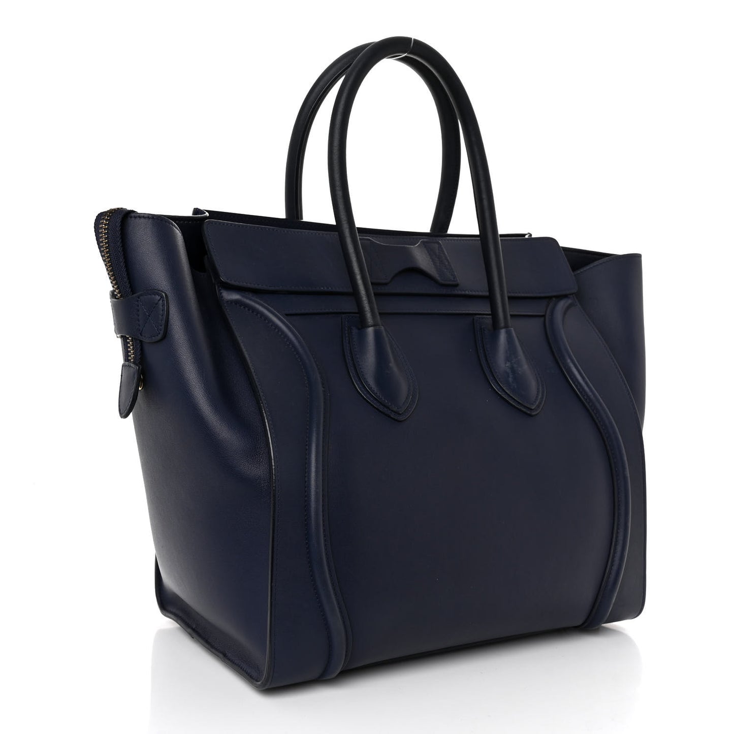 Smooth Calfskin Mini Luggage Navy Blue