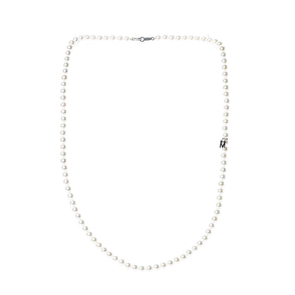 Mikimoto 18K White Gold Akoya Pearl 4-4.5mm Strand Necklace 16.5" 3 of 4