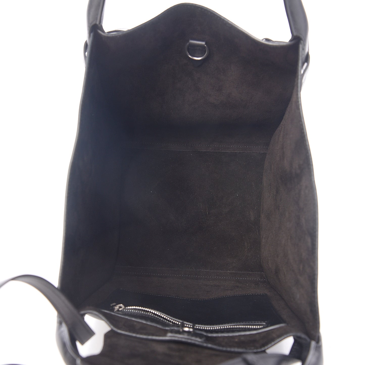Supple Grained Calfskin Small Big Bag Black