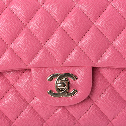 Chanel Caviar Quilted Medium Double Flap Pink 10 of 11