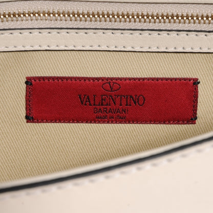 Valentino Garavani Vitello Bi-Color Large Glam Lock Rockstud Flap Fuxia Fluo Ivory 6 of 8