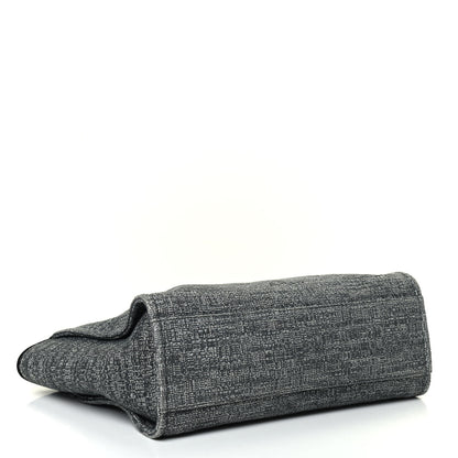 Chanel Canvas Large Deauville Tote Charcoal 3 of 4