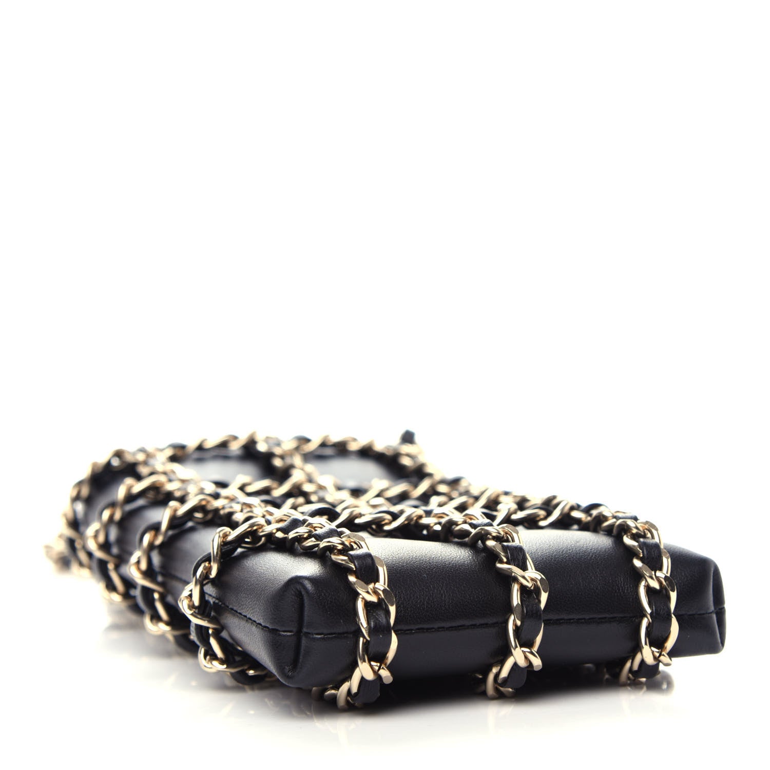Chanel Lambskin Tech Me Out Clutch With Chain Black 4 of 12