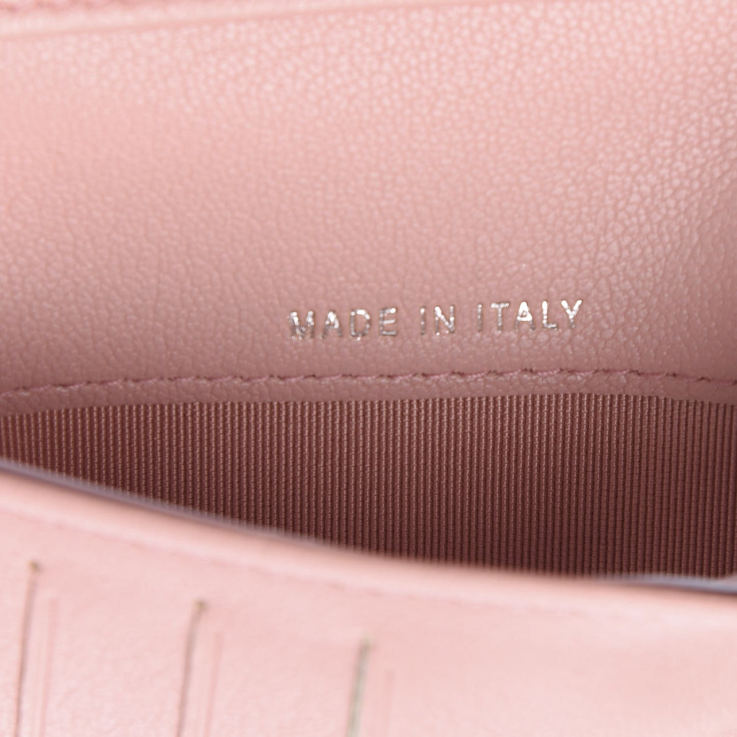 Lambskin Quilted CC Box Flap Wallet Light Pink