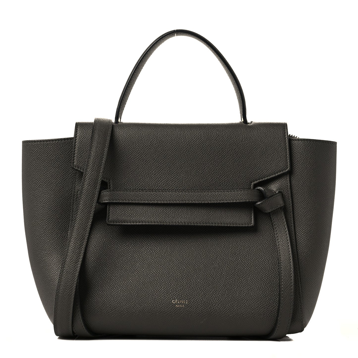 Baby Grained Calfskin Micro Belt Bag Grey