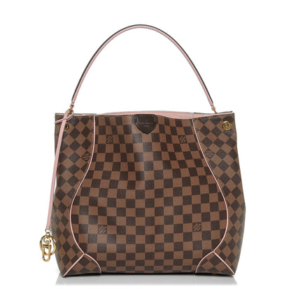 Louis Vuitton Damier Ebene Caissa Hobo Rose Ballerine 1 of 6