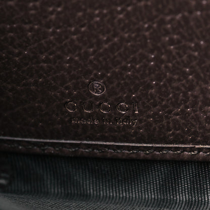 Gucci Monogram Jumbo GG Textured Dollar Calfskin Diana Zip Around Continental Wallet Camel Ebony New Acero 6 of 9
