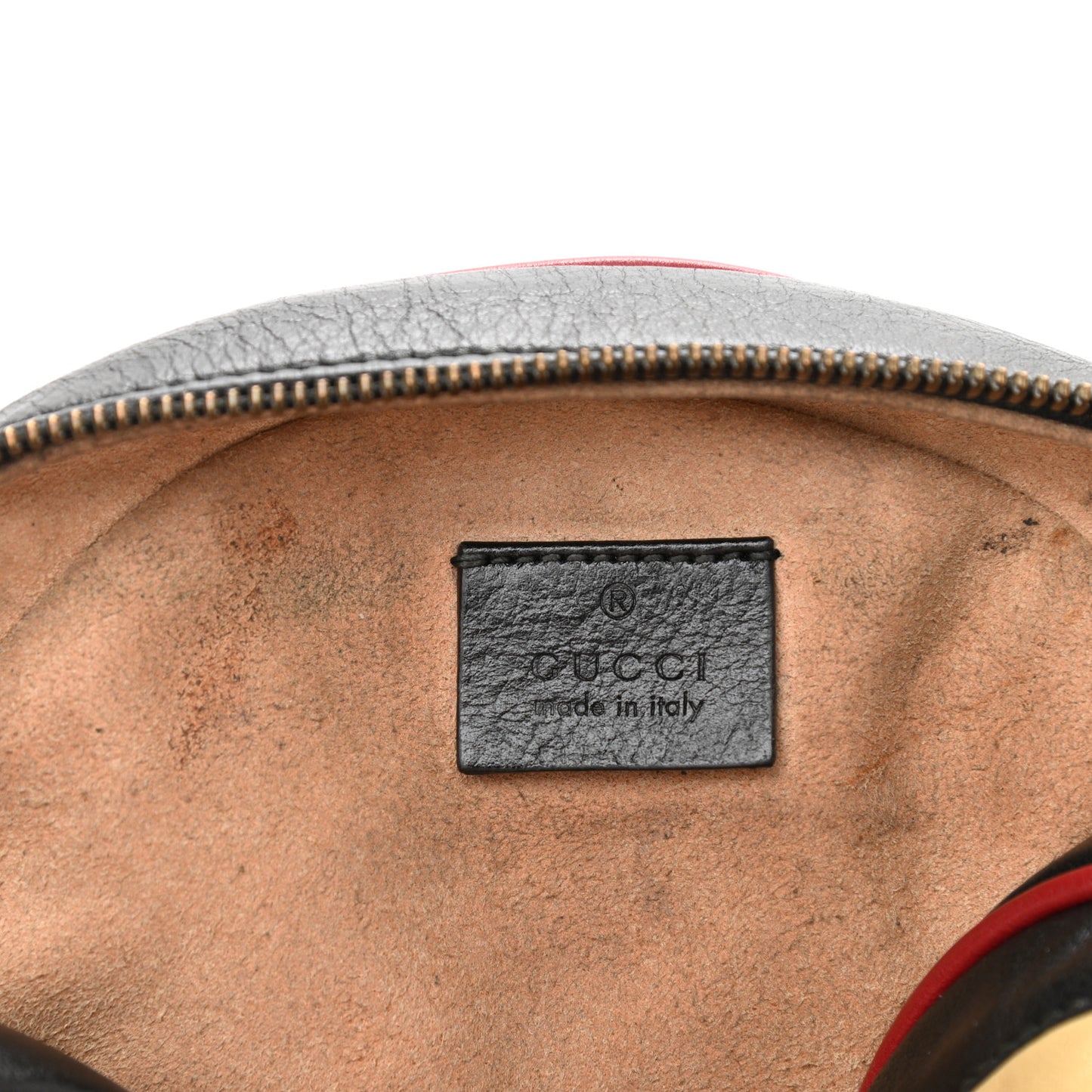 Azalea Calfskin Matelasse Diagonal Patchwork Mini Torchon GG Marmont Round Shoulder Bag Black Beige Romantic Cerise