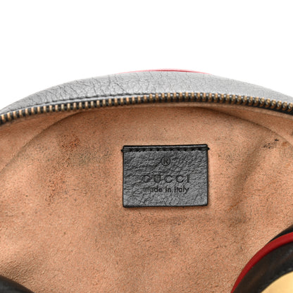 Gucci Azalea Calfskin Matelasse Diagonal Patchwork Mini Torchon GG Marmont Round Shoulder Bag Black Beige Romantic Cerise 6 of 16