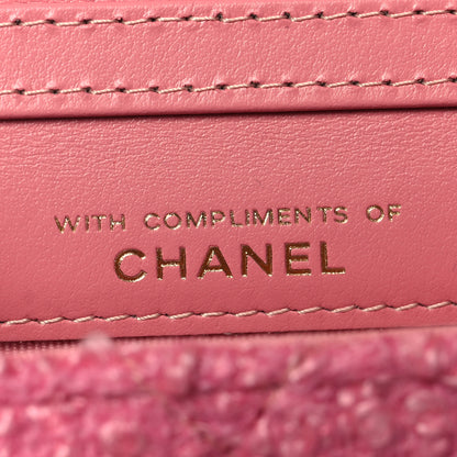 Chanel Tweed Quilted Flap Chain Waist Bag Pink 7 of 12