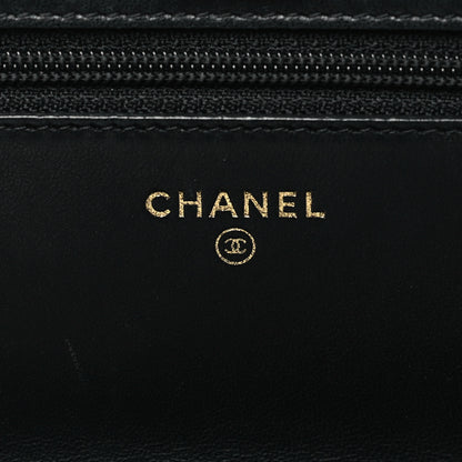 Chanel Lambskin Quilted Trendy CC Wallet On Chain WOC Black 6 of 12