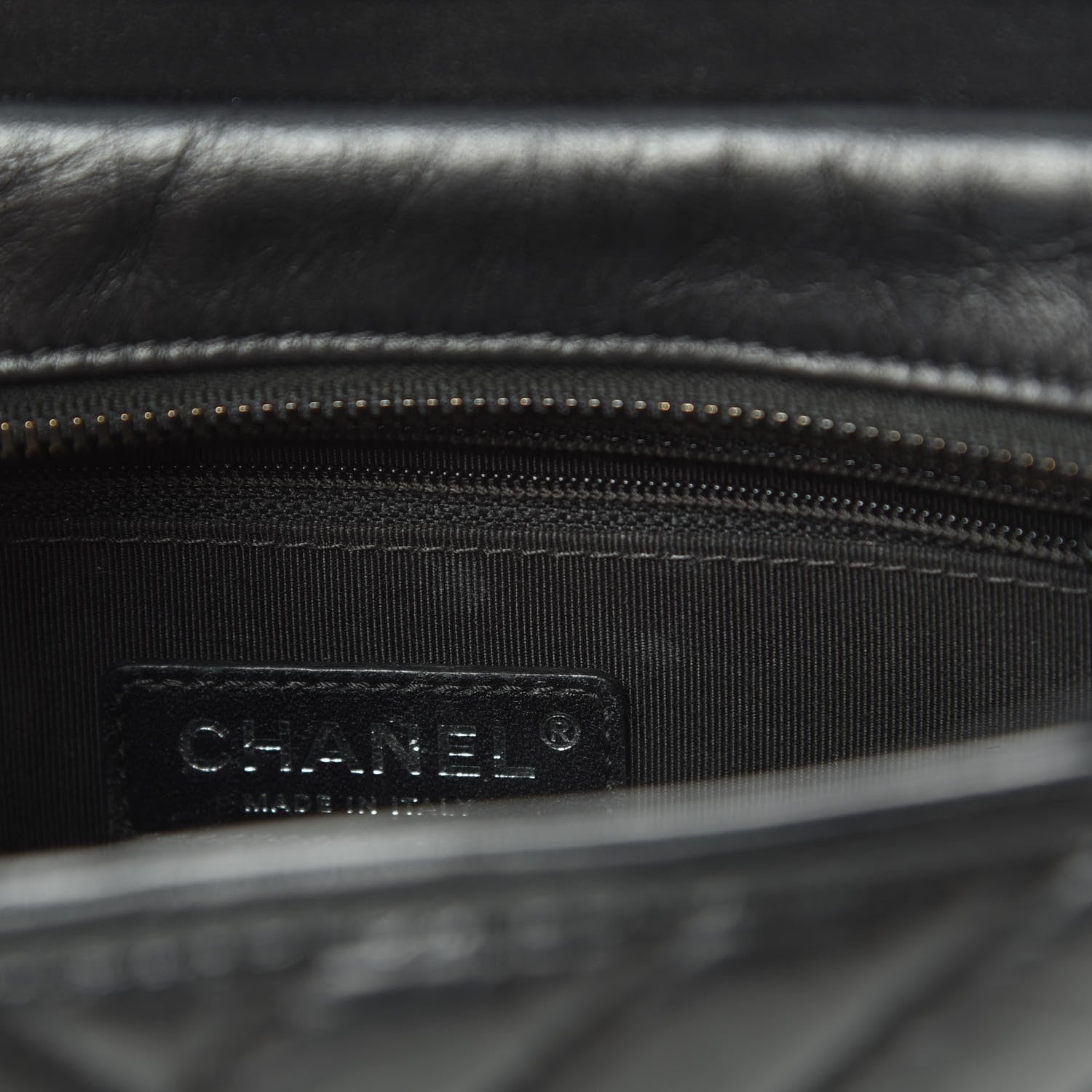 Chanel Aged Calfskin Chevron Quilted Small Gabrielle Hobo So Black 11 of 13