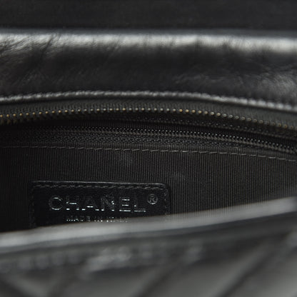 Chanel Aged Calfskin Chevron Quilted Small Gabrielle Hobo So Black 11 of 13