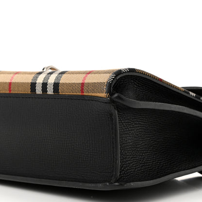 Burberry Derby Calfskin Vintage Check Small Macken Crossbody Bag Black 9 of 12