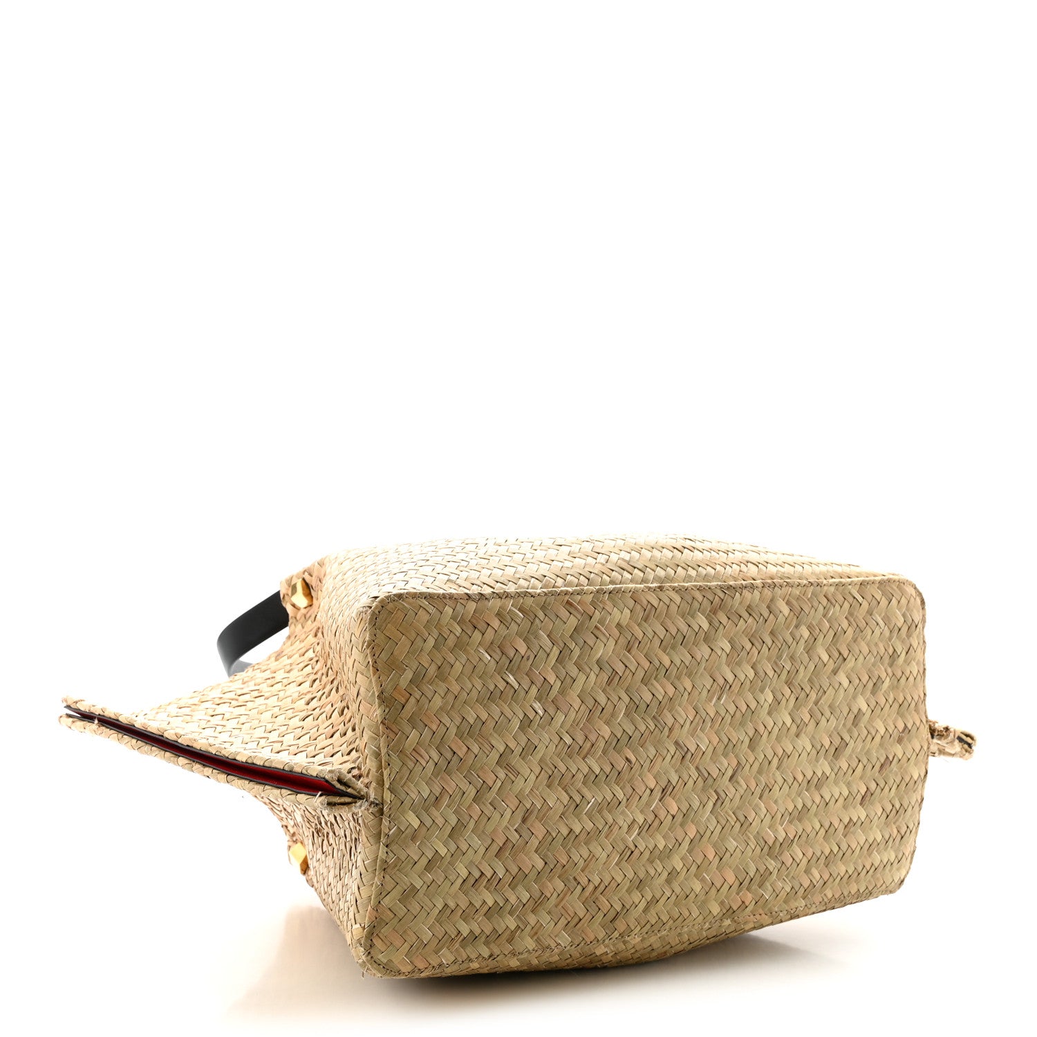 Valentino Garavani Raffia Medium Vlogo Escape Shopper Natural