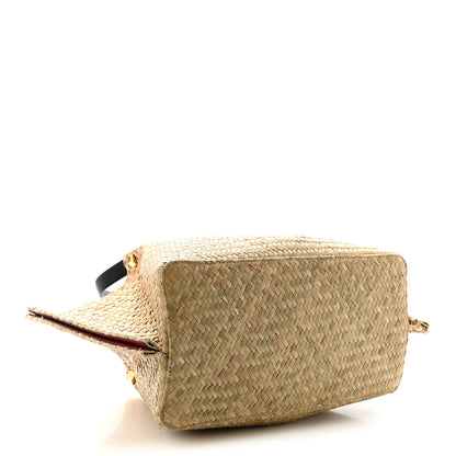 Valentino Garavani Raffia Medium Vlogo Escape Shopper Natural Black Rouge Natural Black Rouge 5 of 10