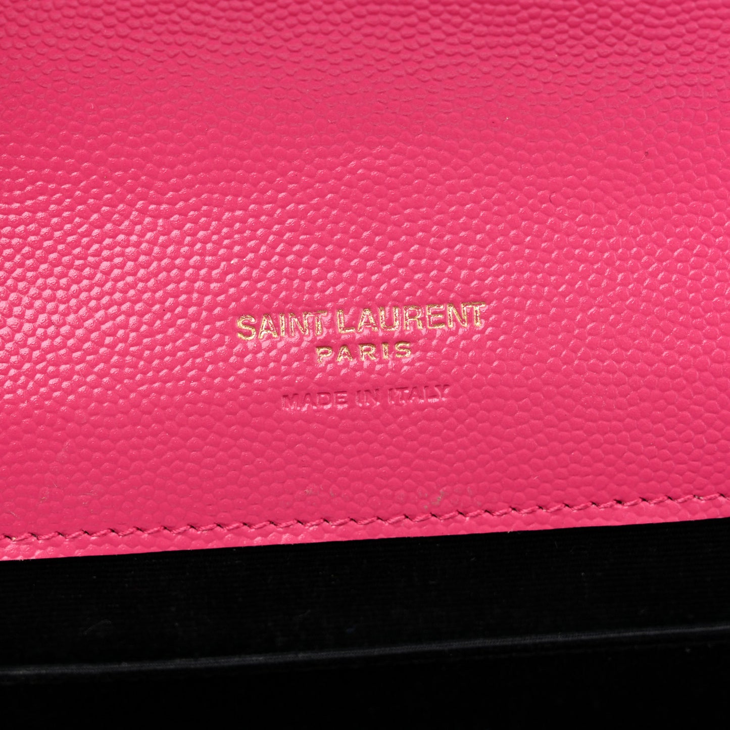 Grain De Poudre Matelasse Chevron Monogram Envelope Clutch Fuchsia