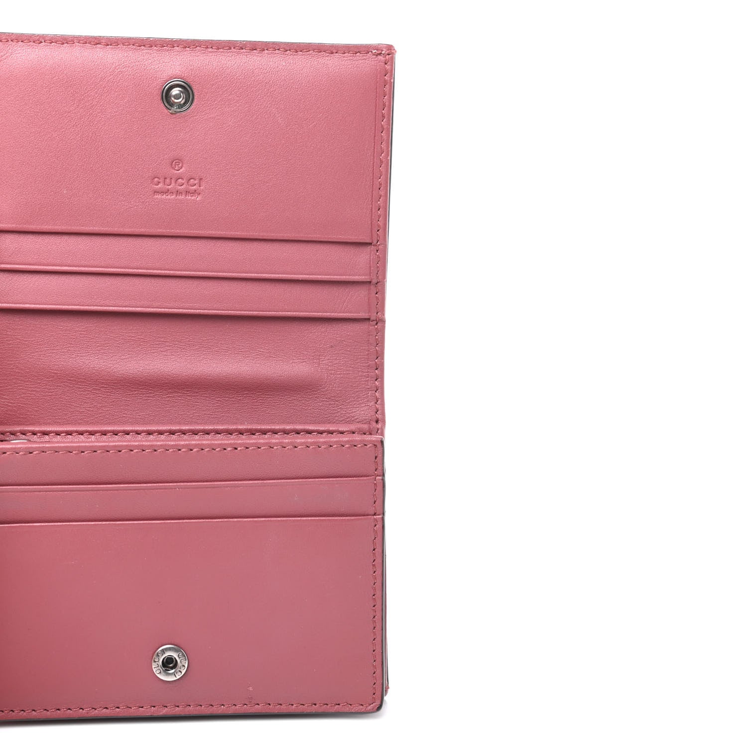 Gucci GG Supreme Monogram Blooms Card Case Wallet Beige Multicolor Dry Rose 5 of 9