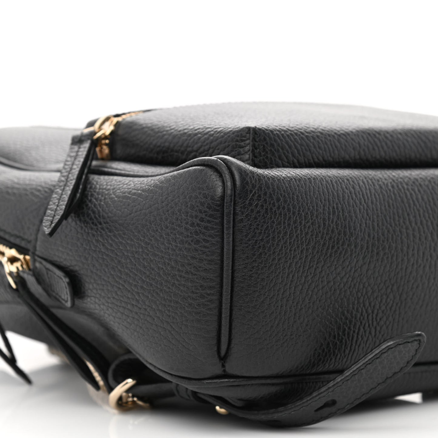 Pebbled Calfskin Soho Chain Backpack Black