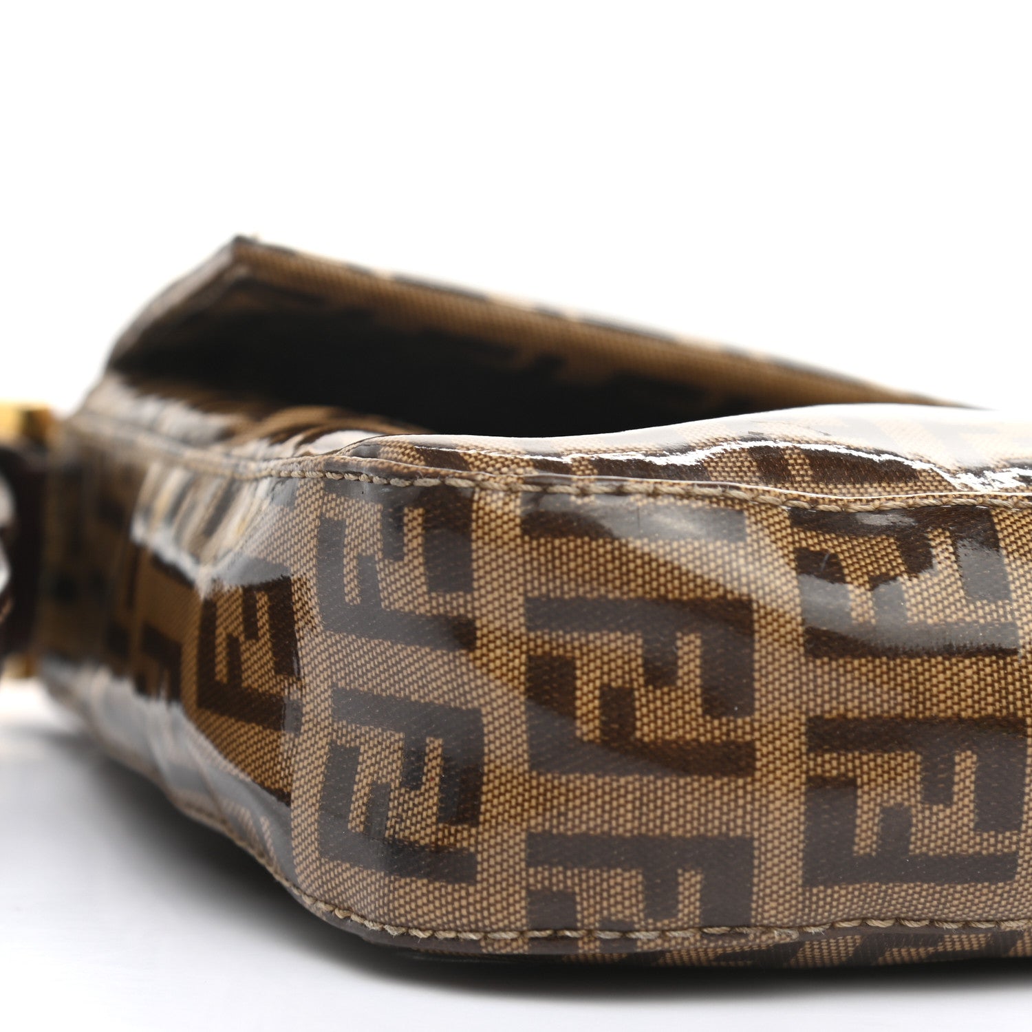 Fendi Vinyl Zucchino Baguette Tobacco 9 of 14