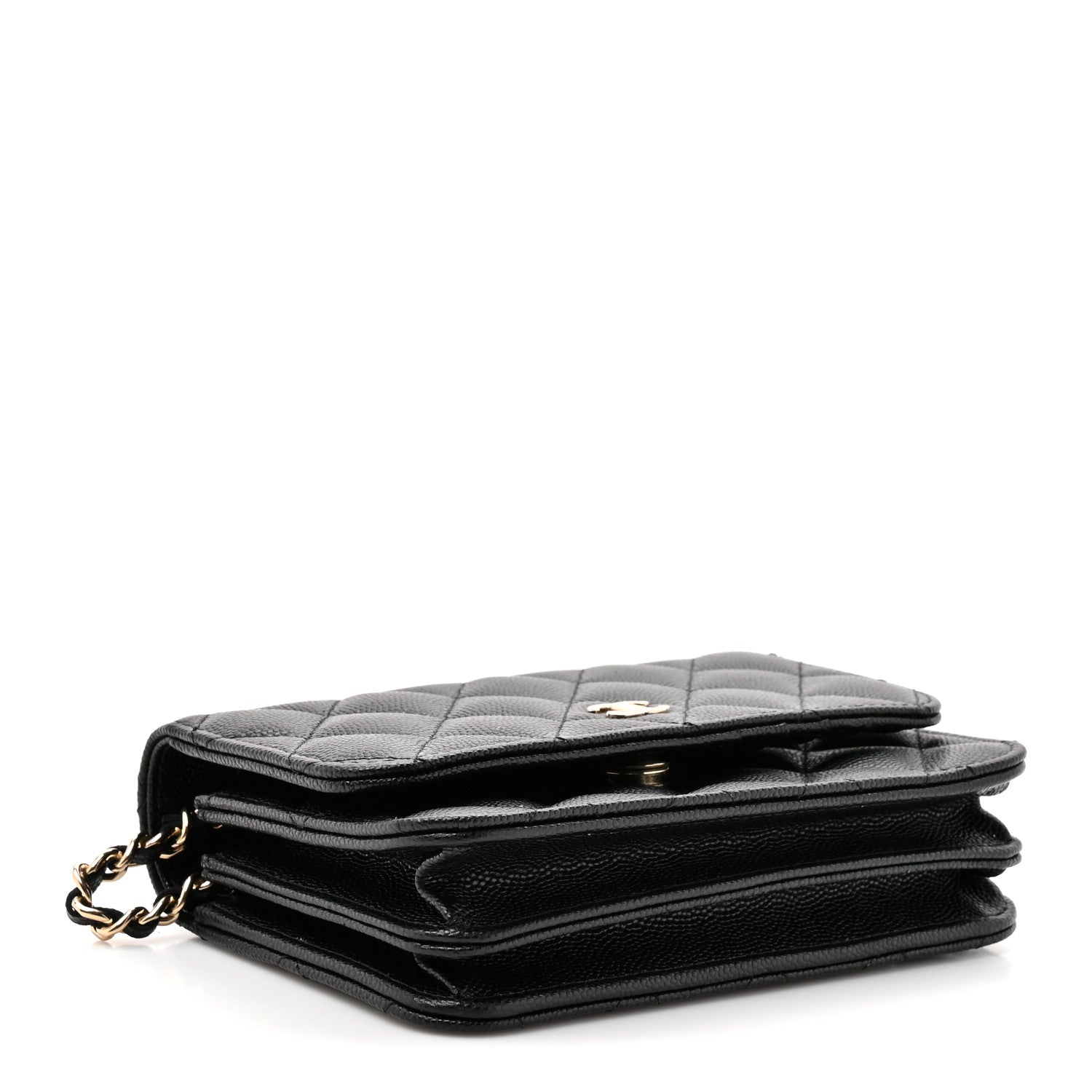 Chanel Caviar Quilted Mini Wallet On Chain WOC Black 4 of 12