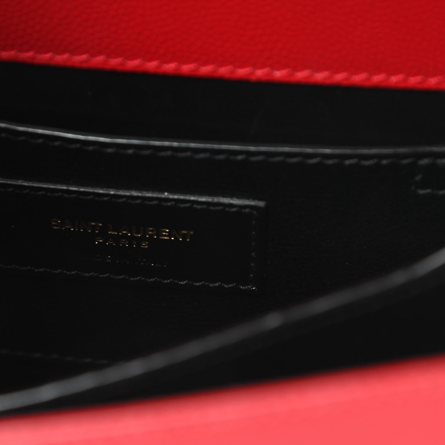 Saint Laurent Grain de Poudre Mini Classic Monogram Cassandra Top Handle Red 6 of 12