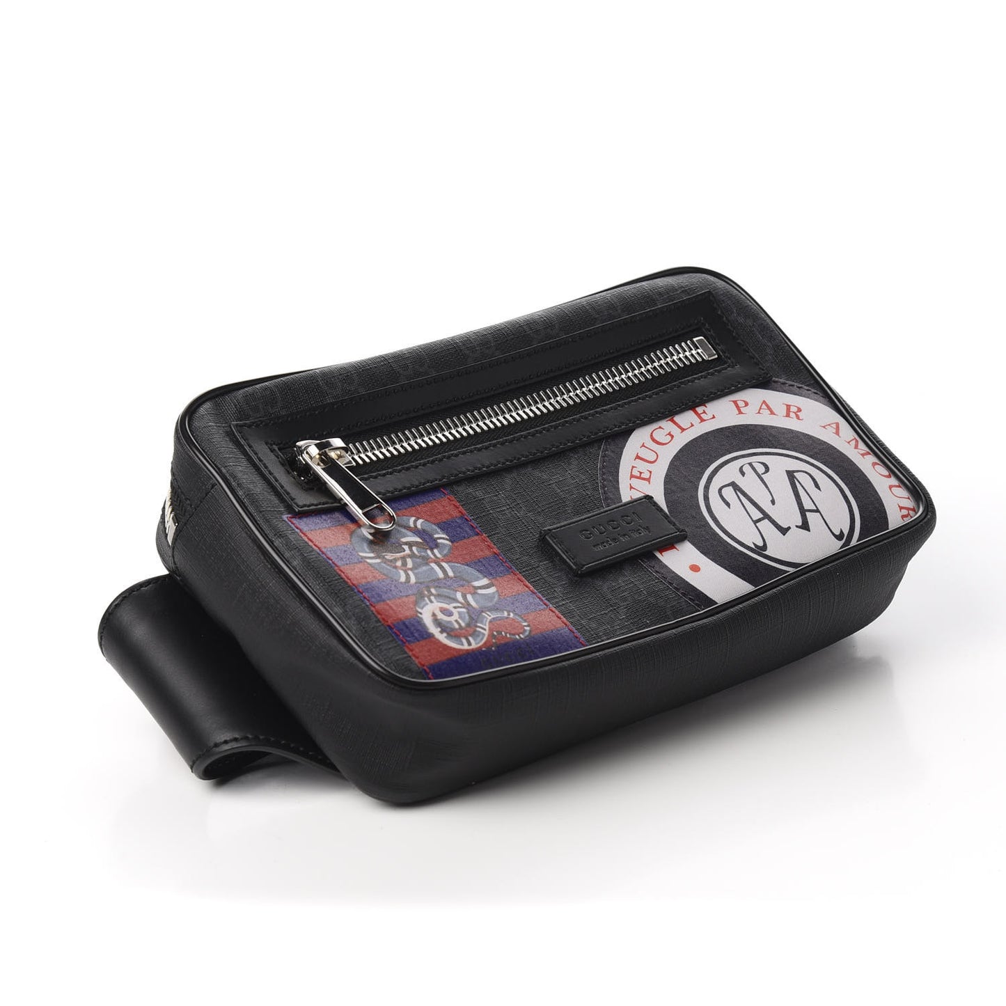 GG Supreme Monogram Night Courrier Belt Bag Black Multicolor