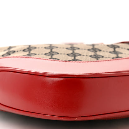 Gucci Monogram Jackie O Hobo Beige Blue Red 9 of 14