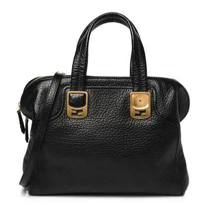 Fendi Pebbled Calfskin Small Chameleon Tote Black 1 of 11