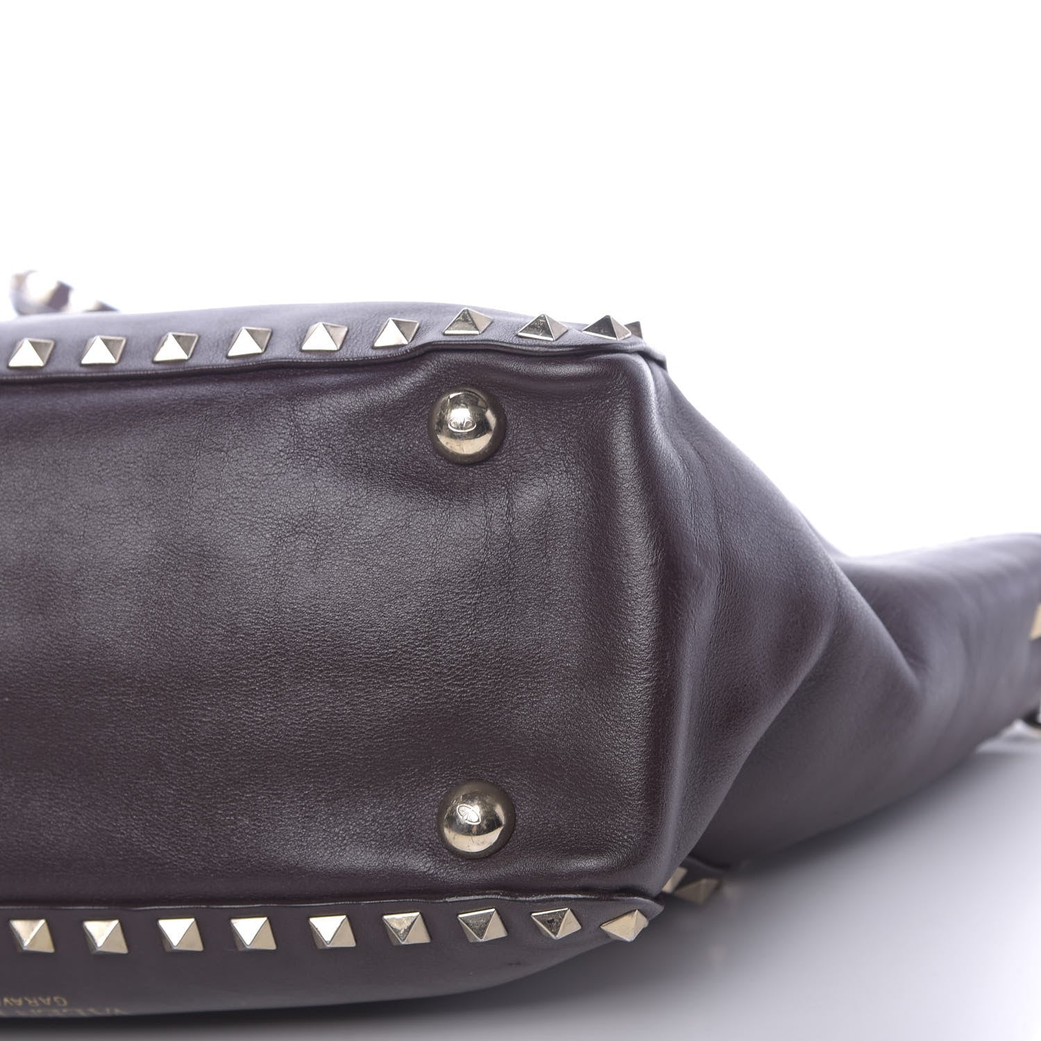 Valentino Garavani Vitello Small Rockstud Tote Griotte 14 of 14