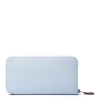 Hermes Epsom Silk'In Wallet Bleu Brume 1 of 9