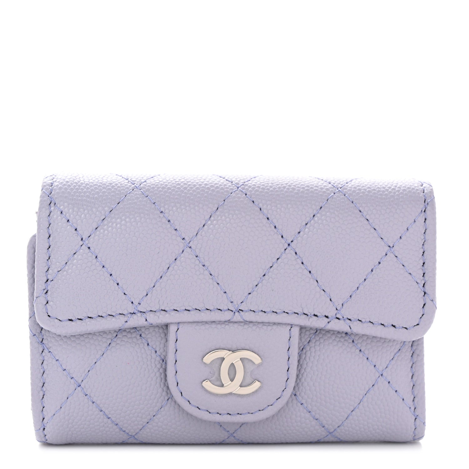 Chanel Caviar Quilted Classic 4 Key Holder Wallet Light Purple 1 of 9