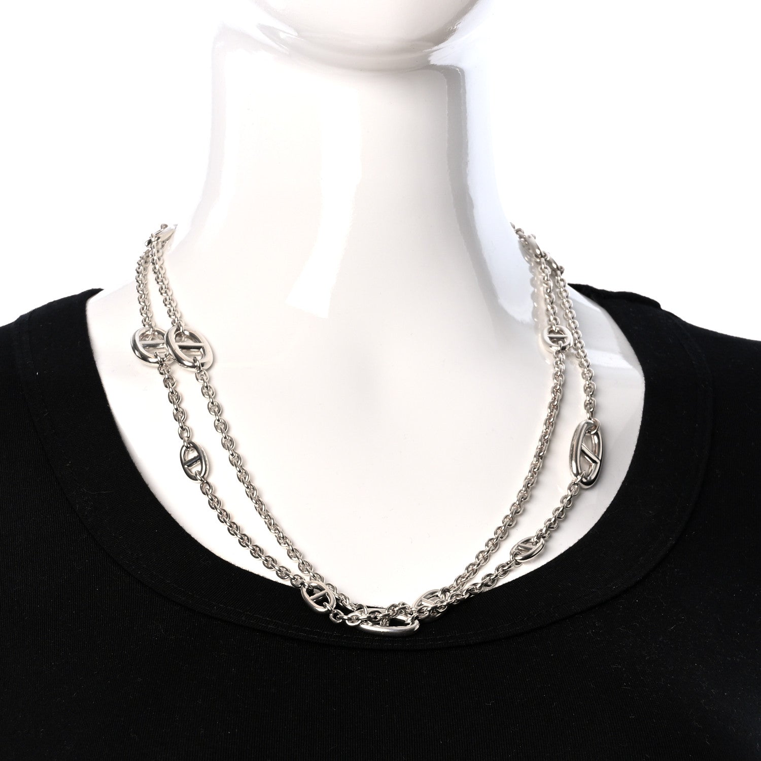 Hermes Sterling Silver Farandole Necklace 120 2 of 4