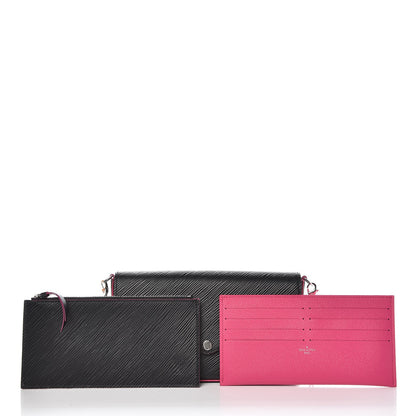 Louis Vuitton Epi Pochette Felicie Black Hot Pink 8 of 9