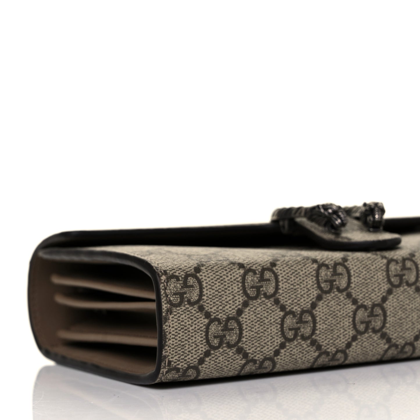 GG Supreme Monogram Mini Dionysus Chain Wallet Beige Taupe
