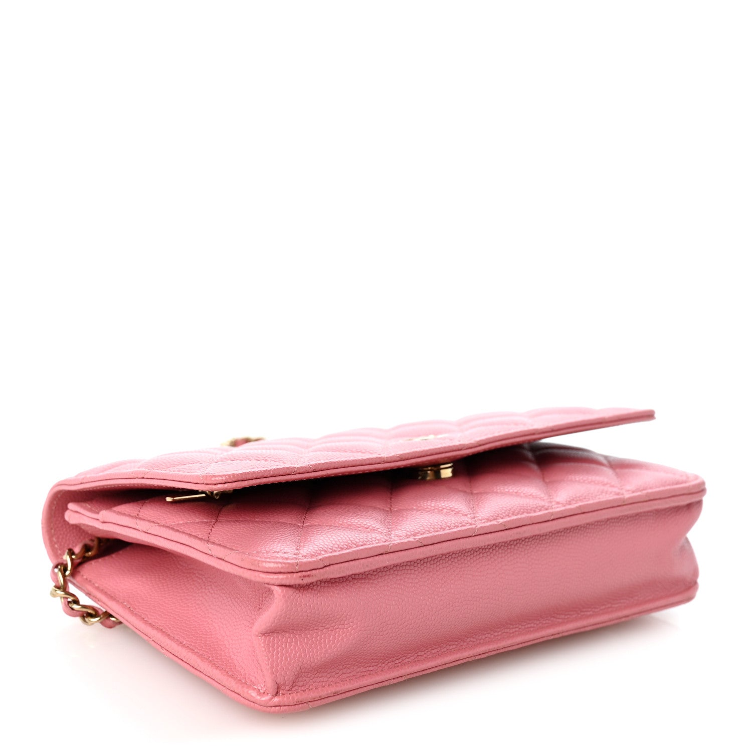 Chanel Caviar Quilted Wallet on Chain WOC Pink 4 of 12