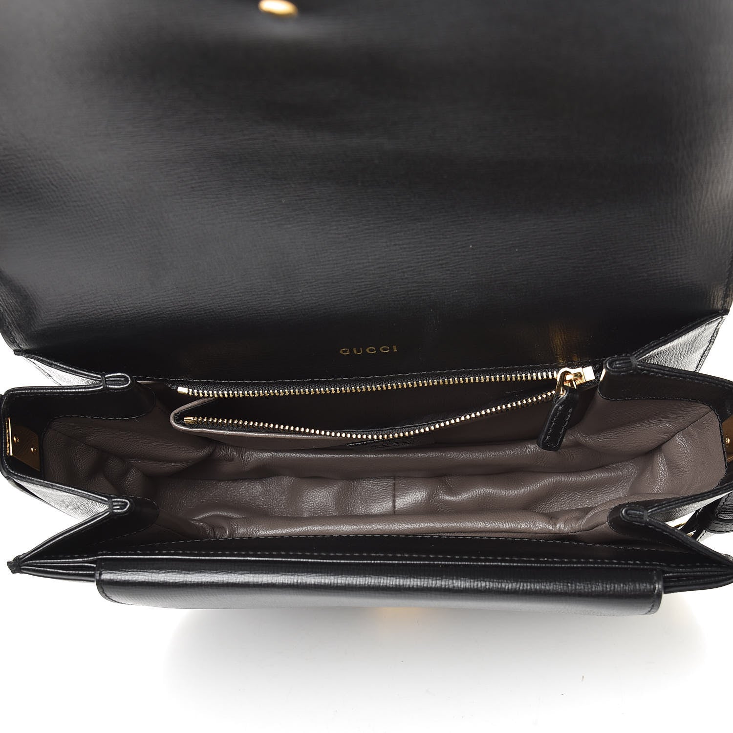 Gucci Azalea Calfskin Small Sylvie 1969 Flap Messenger Bag Black 6 of 10