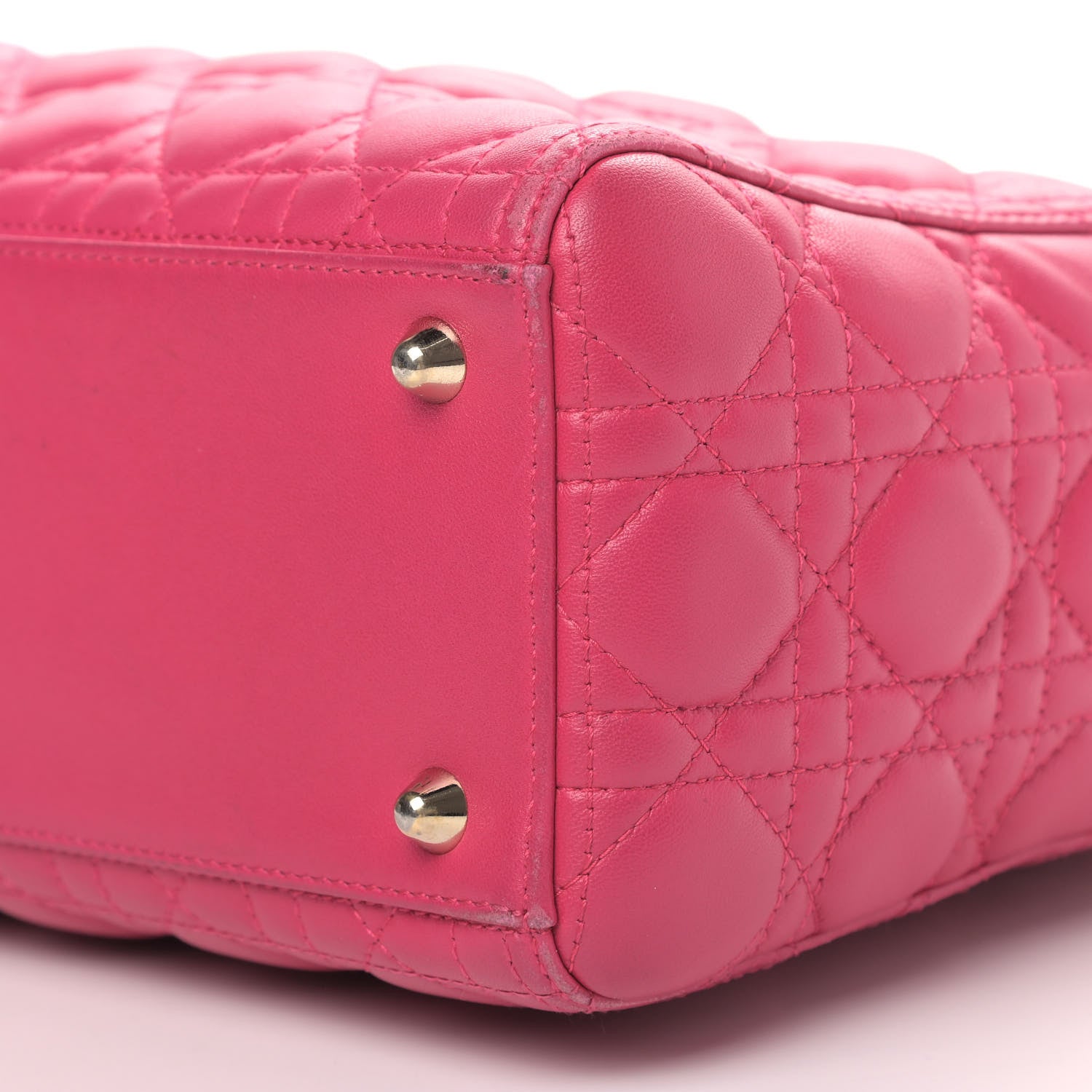 Christian Dior Lambskin Cannage Large Lady Dior Fuchsia 11 of 12