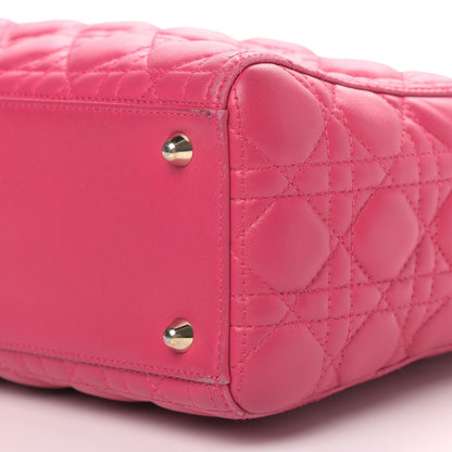 Christian Dior Lambskin Cannage Large Lady Dior Fuchsia 11 of 12